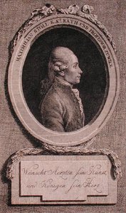 Porträtt av Maximilian Stoll (1742-87) (gravyr) av Austrian School