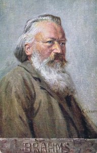Vykort föreställande Johannes Brahms ca 1910