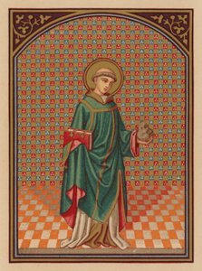 Saint Stephen (chromolith) av Austrian School