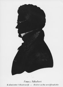 Siluett av Franz Peter Schubert av Austrian School