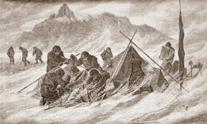 Revan förstoras under en snöstorm, 1876 av Austrian School