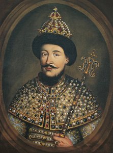 Porträtt av tsaren Alexis I Mikhailovich av Ryssland 1629-1676, 1670-talet