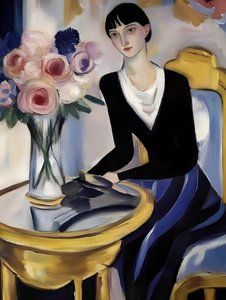 Elegant dam med rosor av Avanesova Elena
