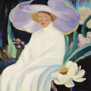 Elegant damhatt i lila av Avanesova Elena