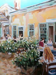 Sommarcaféets uteservering av Avanesova Elena