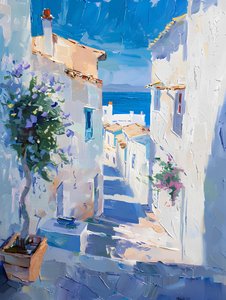 Sunny Village – Street View av Avanesova Elena