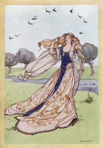 John Keats: The Beautiful Lady Without Mercy (litho i färg)