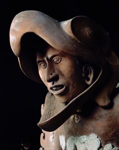Eagle warrior från House of the Eagles, daterad till ca. 1469 (terrakotta) av Aztec