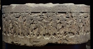 The Stone of Tizoc (c.1481-86) eller Temalacatl, 1325-1521 av Aztec