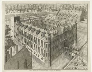 Breda slott Prinsen av Oranges hov i Breda (titel på föremålet) av B.F. Immink