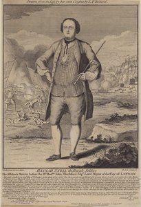 Hannah Snell, den kvinnliga soldaten (gravyr) av B. Cole