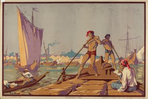 Rangoon Port, från serien "Burma: A Land of Rich Resources" av Ba Nyan