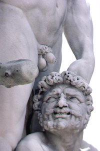 Detalj från statyn av Hercules och Cacus, 1534