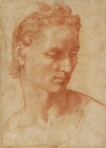 Head of a Woman, tidigt 1500-tal av Baccio Bandinelli