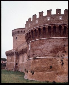 Medeltida konst: utsikt över slottet av påven Julius II (Giulio) realiserat av arkitekten Baccio Pontelli (ca 1450-1494), Gregoriopolis av Baccio Pontelli