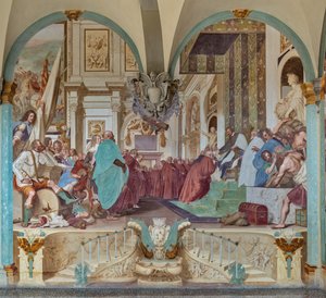 Cosimo I och hans son Francesco med regeringen