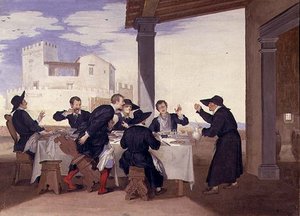 The Prank of Pievano Arlotto (olja på duk)