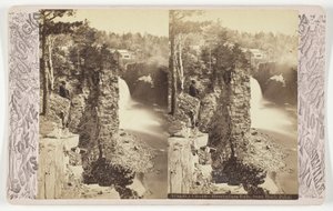 Ausable Chasm - Birmingham Falls, från Block Point av Baldwin Photo