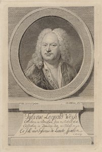 Porträtt av Sylvius Leopold Weiss 1686-1750, 1750.