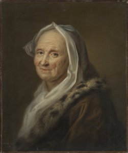 Porträtt av en äldre dam av Balthasar Denner