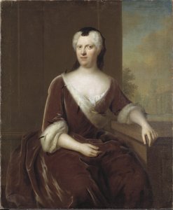 Prinsessan Albertine Frederique de Bade Durlach - Porträtt av markvin Albertina Frederica av Baden-Durlach (1682-1755), av Denner, Balthasar (1685-1749). Olja på duk. Mått: 124x102 cm. Nationalmuseum Stockholm av Balthasar Denner