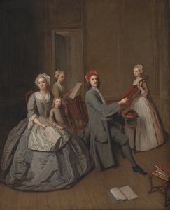 Konstnärens familj gör musik tillsammans