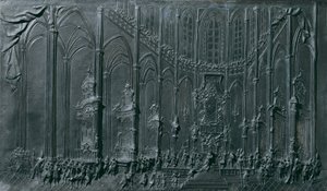 Kröningen av Maria Theresia i Prags katedral till "kung" av Böhmen den 12 maj 1743 av Balthasar Ferdinand Moll