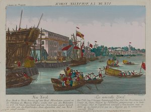 ?Utsikt över New York?, cirka 1776 av Balthasar Friedrich Leizelt