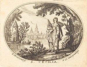Sankta Cecilia i ett landskap av Balthasar Moncornet