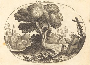 Saint Egidius och en Doe