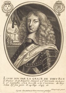 Ludvig XIV, kung av Frankrike av Balthasar Moncornet after Henry Stresor