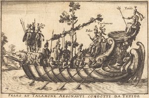 Peleus och Talamone Argonauter ledda av Thetis