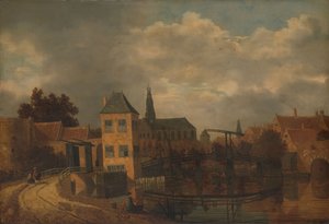 Utsikt över staden Haarlem av Balthasar van der Veen