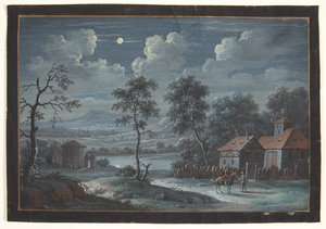 Ett sydligt landskap i fullmåne av Barbara Dietzsch