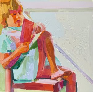 Untitled 7, 2021 (olja på duk) av Barbara Hoogeweegen