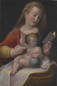 Madonna och barn, ca 1580-85 (olja på duk)