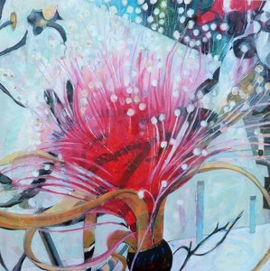 Livfull abstrakt blomning av Barbara Piatti