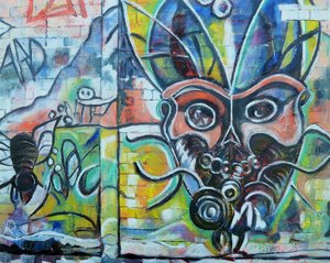 Ett färgsprakande graffitimonster