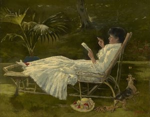 Kvinna som läser, ca 1910 av Barbour