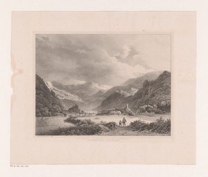 Utsikt över Ahrdalen The Earth Valley (titel på objekt) av Barend Cornelis Koekkoek
