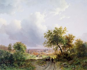 Sommarlandskap av Barend Cornelis Koekkoek