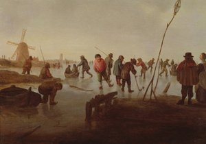 Konståkning på Frozen Waterway, 1600-talet