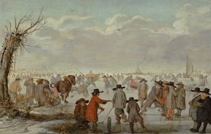 Spel på isen 1654 (olja på pannå)
