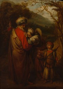 Abraham avskedade Hagar och Ismael, 1658.