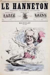 Tecknad Jules Michelet - av Gedeon i "" Le Hanneton"" 1867-08-08 av Baril Gedeon