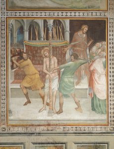 Scen från Nya testamentet: Kristi flagellation (fresk)