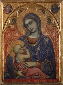 Madonna som ammar barn av Barnaba da Modena (aktiv 1361-1383)