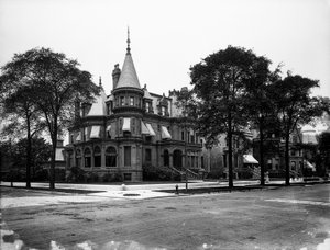 Charles P. Libby residens på 3358 South Michigan Avenue, Chicago, Illinois, USA, ca 1905 (s/v foto)
