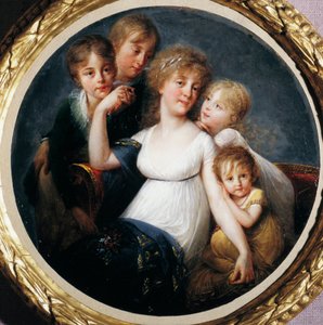Porträtt av Anna Pieri Brignole-Sale (Brignole Sale) (1765-1815), Genoise adlig med sina barn Målning av Antoine Jean Gros (1771-1835) Gener, nya gatumuseer