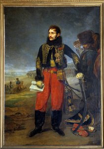 Preussenkampanj: "" Portrait en pied du Comte de Lasalle, general de division (1775-1809), mottagande av överlämnandet av garnisonen av Stettin (Szczecin) den 30 oktober 1806"" Målning av Antoine Jean Gros (1771-1835)